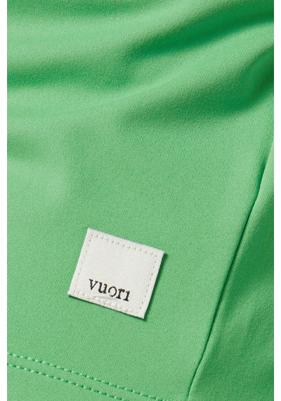 Vuori Studio Half-zip Crop Top, Stretch Knit Spor Ve Şık Üst Yeşil