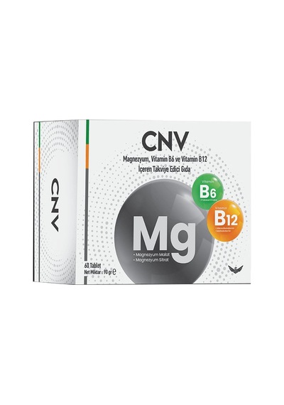 Magnezyum Vitamin B6 Ve Vitamin B12 60 Tablet