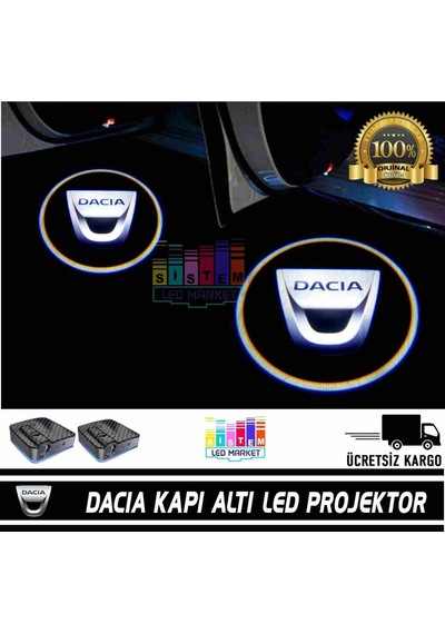 Dacia Araçlar İçin Pilli Yapıştırmalı Kapı Altı Led Logo N11.10637