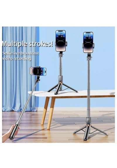 3 Renk Işıklı Ve Kumandalı Masa Üstü Tripod Selfie Çubuğu K8