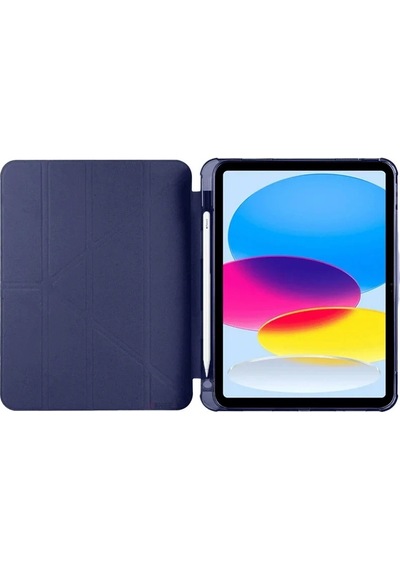 Mey İthalat Ipad 2022 10.9 10.nesil Kılıf Kalemlikli Mars Tablet Kılıfı - Lacivert