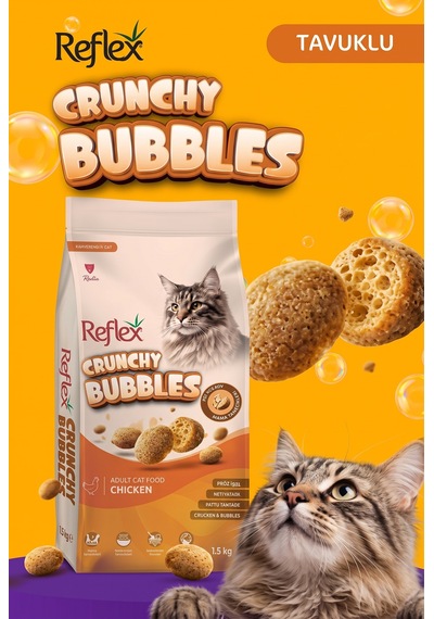 Mmb-trade Reflex Crunchy Bubbles Tavuklu Kedi Maması 10 Kg Mmbz