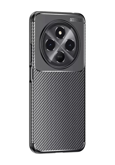 Tecno Spark 30c Uyumlu Kılıf Auto Focus Karbon Kapak - Siyah