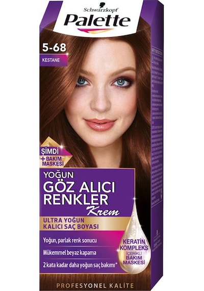 Palette Natural Göz Alıcı Renkler Saç Boyası 5 - 68 Kestane