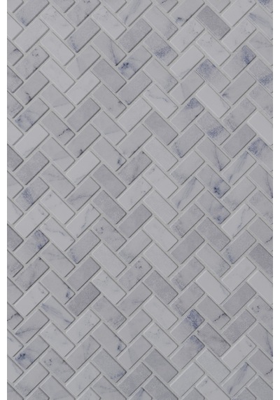 TUQCO Doğaltaş Herringbone Carrara Eskitme Mermer Mozaik