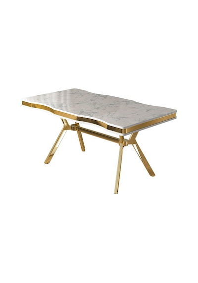 Canisa Vae Serisi 90x160 Lak Panel Beyaz Mermer Desen Gold Ayak Mutfak Masası Beyaz Mermer Desen Masa Ayaklar Gold Canisa Vae Serisi 90x160 Lak Panel Beyaz Mermer Desen Gold Ayak Mutfak Masası Beyaz Mermer Desen Masa Ayaklar Gold