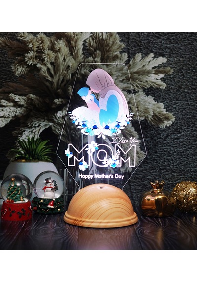 Happy Mother's Day, Tesettürlü Anneye, Anne Adayına Led Lamba