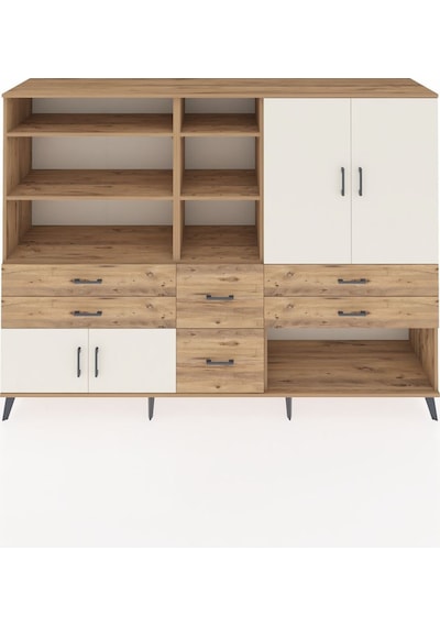 Hyperion Dolap 10 Raflı 6 Çekmeceli 4 Kapaklı 220x44x163 Çam-ayta Çam-aytaşı/çam Hyperion Dolap 10 Raflı 6 Çekmeceli 4 Kapaklı 220x44x163 Çam-ayta Çam-aytaşı/çam