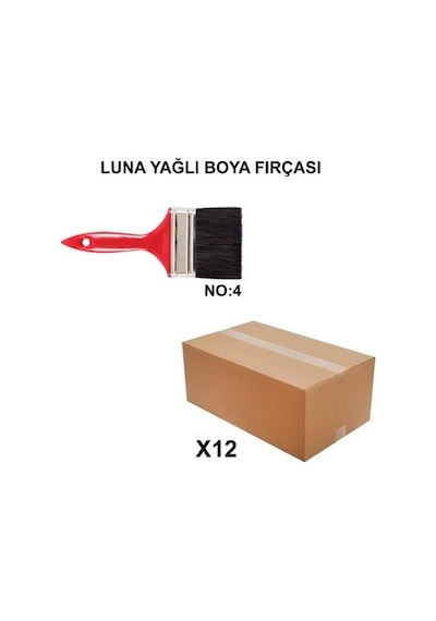 No 4 Luna Yağlı Boya Fırçası, 12 Adet