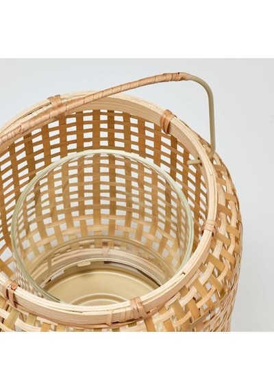 Ikea Påvefınk Fener, Bambu, 25 Cm Çok Renkli