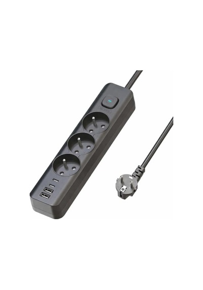 Korumalı Çoklu Priz 3 Lü Grup Priz Çocuk Korumalı 2 Usb 1 Type C Girişli 3lü Priz 0