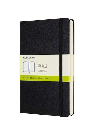 Moleskine Sert Kapak Defter Siyah Çizgisiz - 11,5x18 - 6604