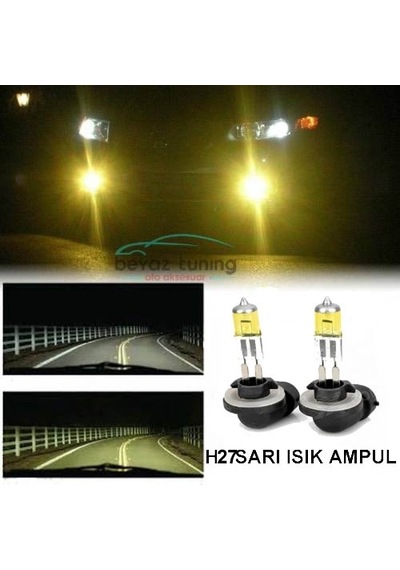 H27 880-881 Jdm Süper Sarı Işık Far Ampul 100W