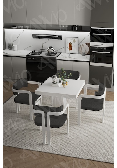 Avvio Dora Lake Mdf Ayak Tokyo Demonte Sandalye 80x80 Yemek Masası Mutfak Masası 4 Kişilik Beyaz Avvio Dora Lake Mdf Ayak Tokyo Demonte Sandalye 80x80 Yemek Masası Mutfak Masası 4 Kişilik Beyaz