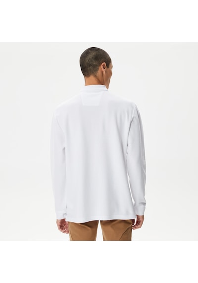 Nautica Erkek Beyaz Classic Fit Uzun Kollu Polo Düz K37351t Beyaz