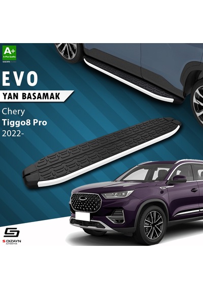 S-dizayn Chery Tiggo8 Pro Evo Aluminyum Yan Basamak 183 Cm 2022 Üzeri