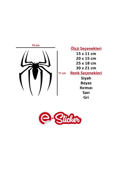 Örümcek Spider Oto Sticker Cam Sticker