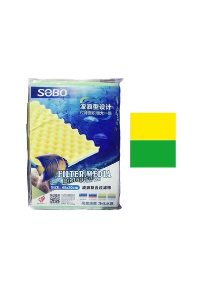 Hnrlıshp Sobo Filtre Süngeri 45x30x2 Sarı Yeşil