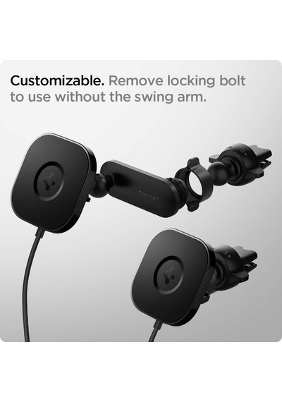 Ayrex Mag Fit Its12w Magsafe Uyumlu Kablosuz Şarj Özellikli Araç İçi Havalandırma / Izgara Telefon Tutucu - Acp026 Genel