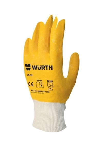 Würth Iş Güvenliği Eldiveni Kalın Nitril Sarı No:9/l 1 Çift