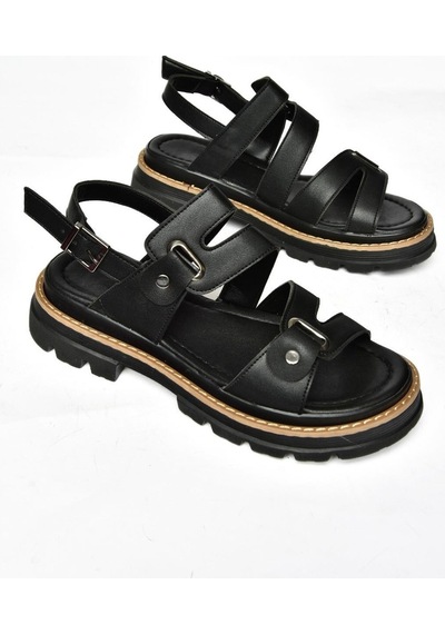 Fox Shoes S996075509 Siyah Kadın Sandalet Siyah