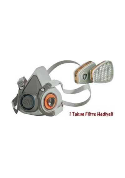 3M 6200 Yarım Yüz Maskesi 1 Takım Filtre N11.7
