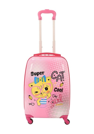 Mçs V307 Abs Çocuk Valiz-pembe - Super Cat Baskı