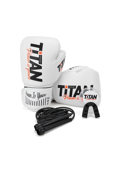 Titan Sport Model 3 Beyaz Boks Eldiveni+dişlik Seti+atlama İpi Çok Renkli