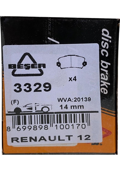 Renault12 -Toros Ön Fren Balatası