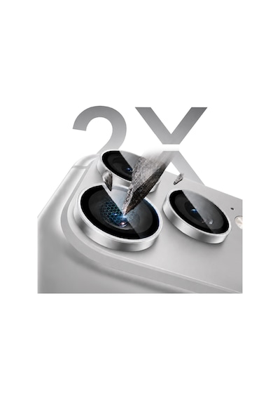 Buff İphone 18 Pro / 18 Pro Max Titan Metal Kamera Lens Koruyucu Silver Gümüş