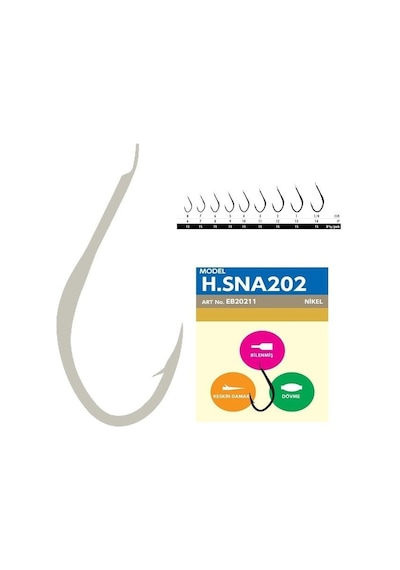 Hayabusa Hsna 202 Dövme Canlı Yem İğnesi 15'li Paket Nikel 2