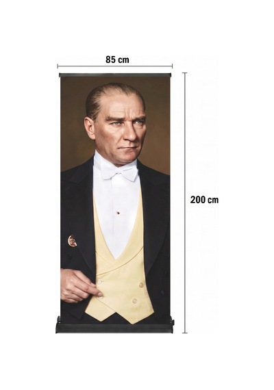 Atatürk Poster Baskılı Pro Roll Up Banner 85x200cm No:4 Diğer