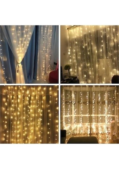 Technosmart 3x2 Metre Perde Led Animasyonlu 12 Saçaklı 240 Ledli