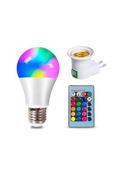 Prize Tak Çalıştır Kumandalı, 16 Farklı Işık Renkli, Çakar Modlu Akıllı Led Ampul Kaliteli Rgb Ampul