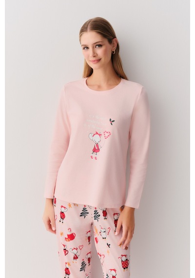 Lulusu Pijama Takımı Pembe