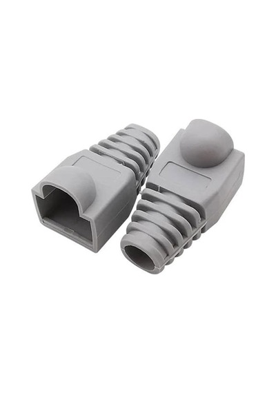 Rj45 Cover Koruyucu Kılıf Cat5,cat6 Pcv Plastik Kılıf 100 Ad.gri