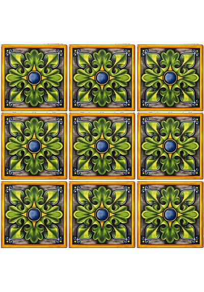 Can Seramik – 10x10 Cm. Cç-62 Kütahya Çini Karo 5'li 1 Paket