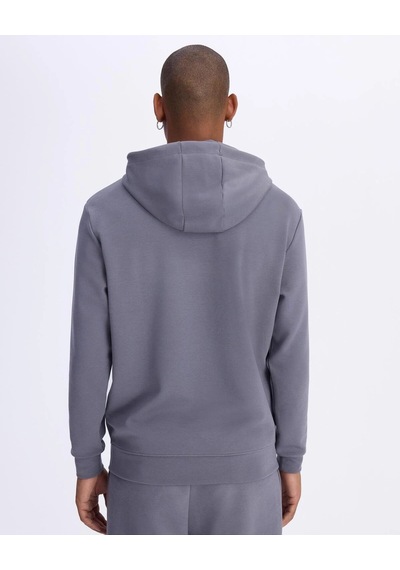 Kappa Logo Brian Hoodie Erkek Volkanik Gri Regular Hoodie Siyah