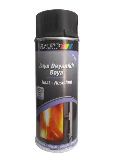 Motip Isıya Dayanıklı Mat Siyah Sprey Boya 400 Ml Genel