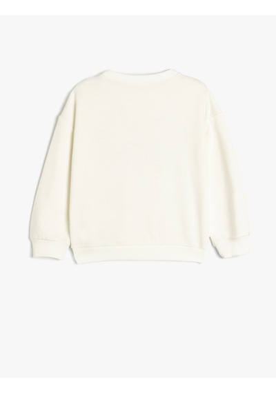 Koton Fiyonk Baskılı Uzun Kollu Bisiklet Yaka Oversize Sweatshirt Ekru 5skg10195ak Ekru Koton Fiyonk Baskılı Uzun Kollu Bisiklet Yaka Oversize Sweatshirt Ekru 5skg10195ak Ekru