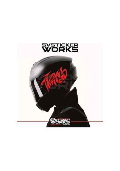 Vertigo Yazılı Kask Sticker Tüm Kasklar Uyumlu Tek Yön 1 Adet Kırmızı