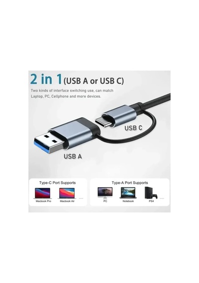 2 In 1 Adaptör 4 Port Type C Usb 3.0 Hub For Mac Book Pro Air Otg Usb 3.0 Adapter Type-c Çevirici Usb Hub - Sw-hub1