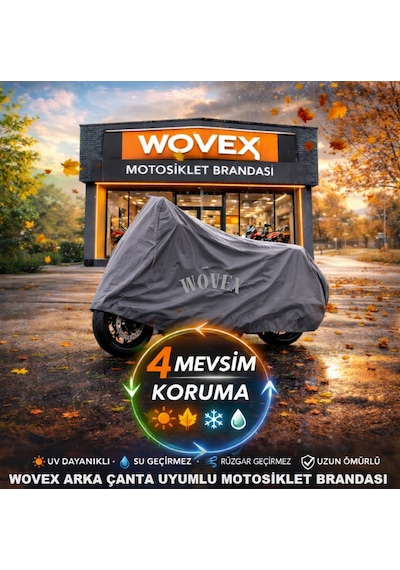 Gra Stalker 50 Arka Çanta Uyumlu Motosiklet Brandası Su Geçirmez Branda,örtü,gri