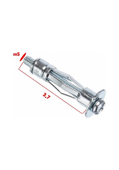 Çelik Alçıpan Ve Boşluk Dübel Frt Tuğla Duvar Bims Paraşüt Dübeli 5x37 Metal 5 Adet