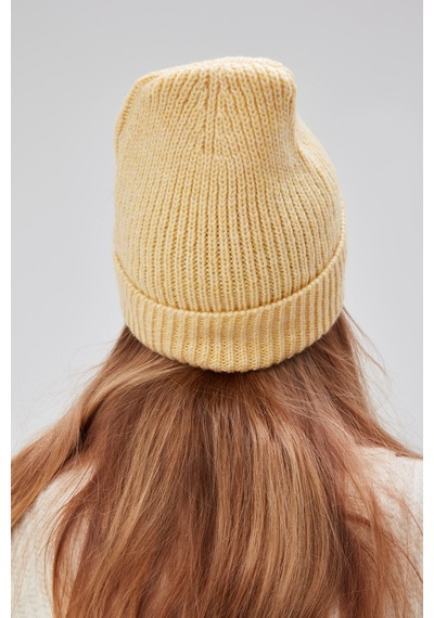 Derikem Basic Şık Standart Lüks Unisex Tiftik Bere Sarı
