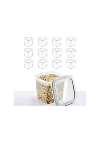 12'li Set Skali Kare Saklama Kabı Beyaz 740 Ml Sku: Zeusb0dpq5tzp1 150 Mm