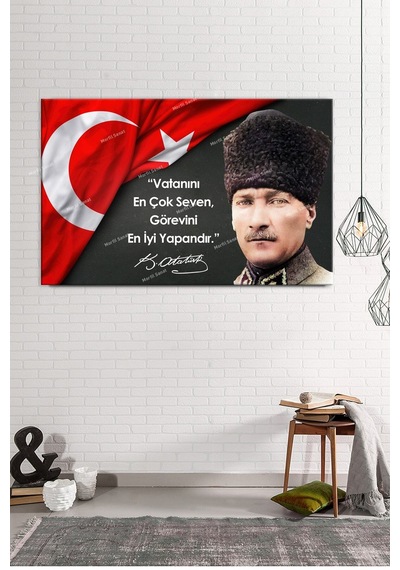 Atatürk Kanvas Tablo Resmi Kurumlara Uygun