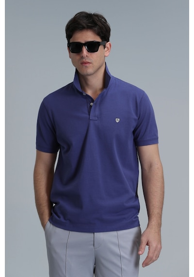 Lufian Erkek Laon Smart Polo T-shirt 111040164 Yeşil Mor