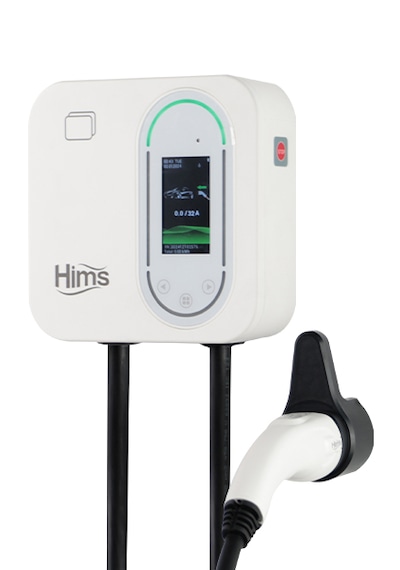 Hims Hcdkb-22 22kw Destekli 5m Kablolu Smart Beyaz Elektrikli Araç Şarj İstasyonu