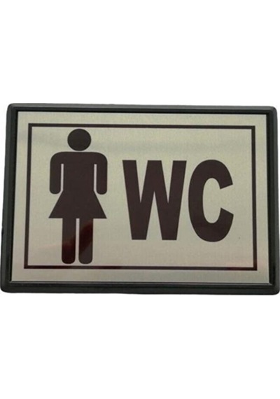 Büro İş Güvenliği İçin 13x8cm Maksi Bayan Wc Uyarı Tabelası